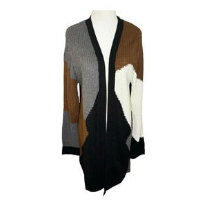 Fortune Ivy StitchFix Women's Large Colorblock‎ Cardigan Sweater Multicolor NWOT